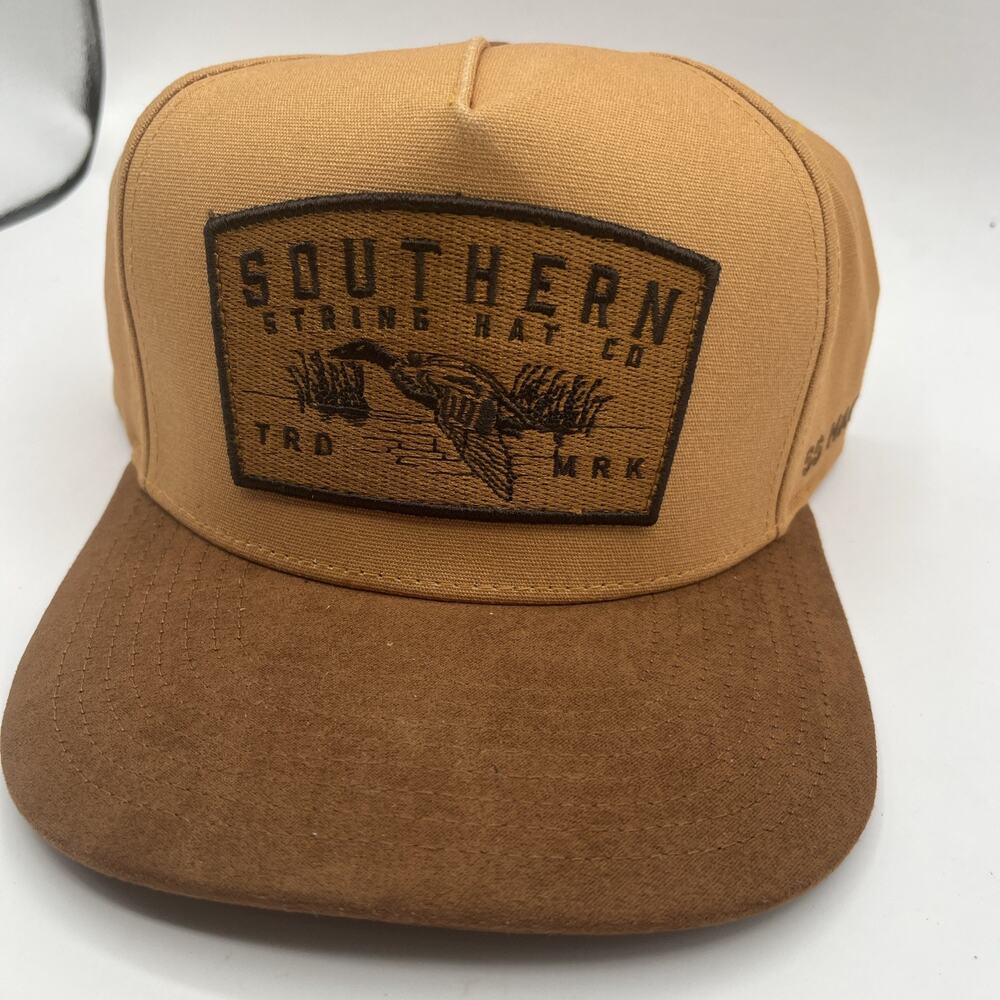 Southern String Hat Co. Tan Brown Solid Snapback Hat Baseball Cap One Sz NWOBT